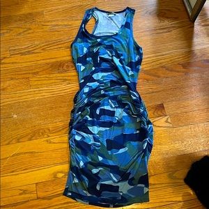 VENUS Midi Blue Camo Tank Dress S
